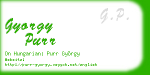gyorgy purr business card